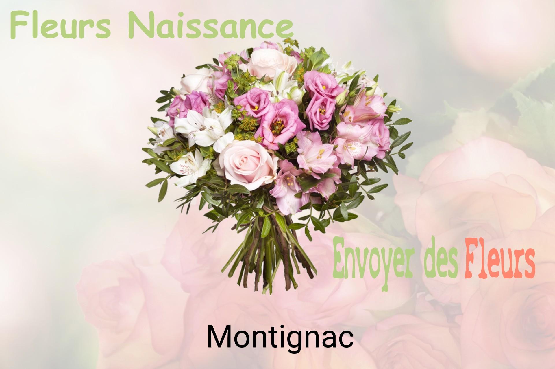 Bouquet de fleurs de naissance livré à Montignac