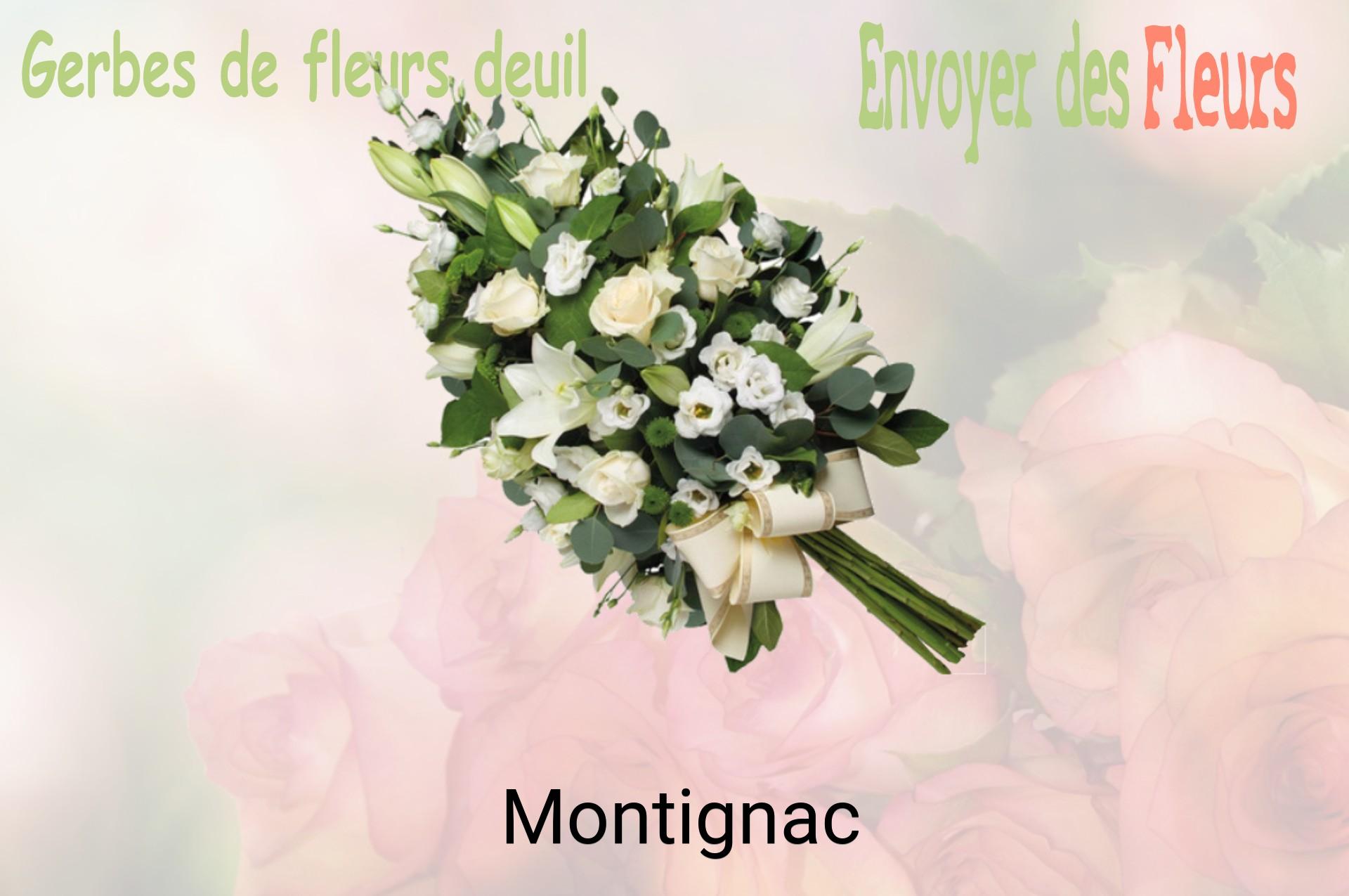 Gerbe de fleurs de deuil livrée à Montignac